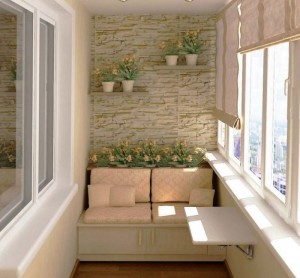 Обустройство балконного помещения: отделка балкона камнем или штукатуркой
